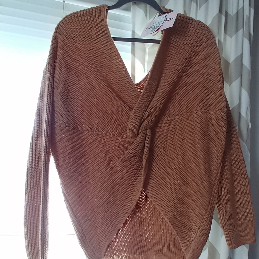 Agaci Knot Tie Long Sleeve Sweater